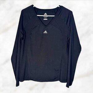 Adidas Long Sleeve ClimaCool Clima365 Black V-Neck Long Sleeve Shirt‎ size M